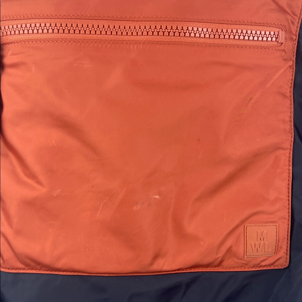 Madewell Th Sport Tote with MWL Logo Navy Blue and Orange - Picture 4 of 11